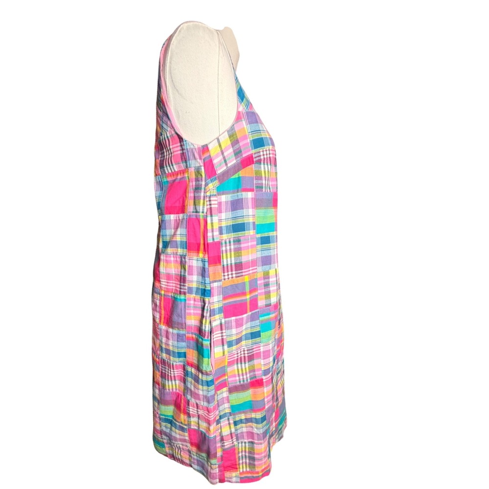 Talbots Madras Patchwork Plaid Shift Dress Size 2 Preppy Cotton - Picture 4 of 15